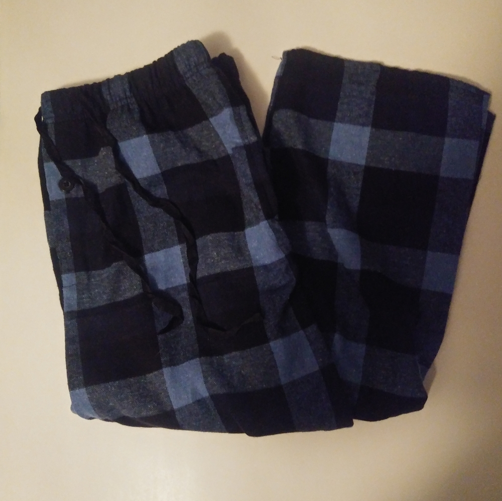 Blue Plaid Flannel Lounge Pants